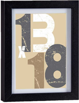 Arte r Houten fotolijst - zwart - 15 x 20 cm - fotolijstje - met passe-partout - decoratie