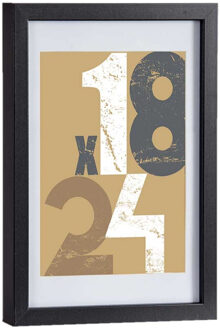 Arte r Houten fotolijst - zwart - 21 x 30 cm - fotolijstje - met passe-partout - decoratie