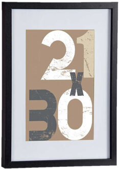 Arte r Houten fotolijst - zwart - 30 x 40 cm - fotolijstje - met passe-partout - decoratie