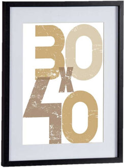 Arte r Houten fotolijst - zwart - 40 x 50 cm - fotolijstje - met passe-partout - decoratie
