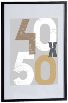 Arte r Houten fotolijst - zwart - 50 x 70 cm - fotolijstje - met passe-partout - decoratie