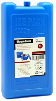 Arte r Koelelementen groot blok - 1000 ml - 11 x 5 x 22 cm - blauw - Koelelementen