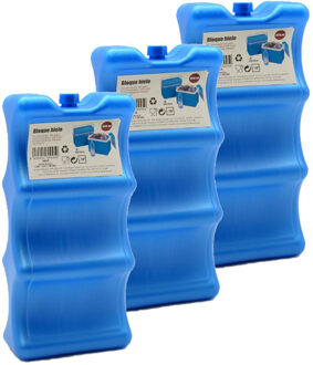 Arte r Koelelementen voor blikjes - Set van 3x stuks - 10 x 5,5 x 21 cm - blauw - Koelblokken - voor koelta