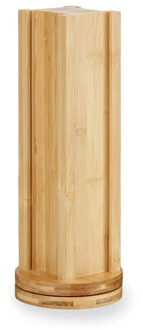 Arte r Koffie cup/capsule houder/dispenser - bamboe hout - voor 20 cups - D11 x H30 cm