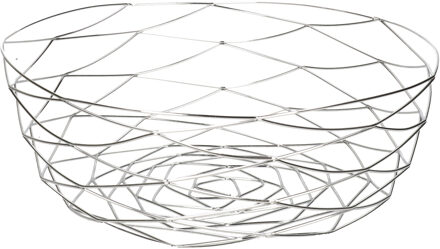 Arte r Medium-size fruitschaal Chrome metal rond 27 x 11 cm - Fruitschalen Zilverkleurig