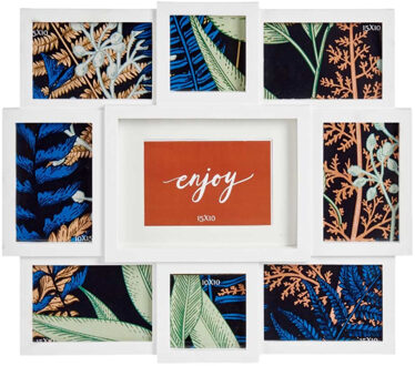 Arte r Multi fotolijst kunststof wit met 9 lijstjes geschikt voor diverse foto maten - Fotolijsten