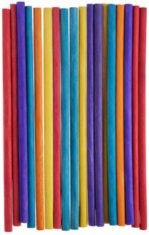 Arte r Pincellos - ronde multi-color hobby knutsel houtjes - ijslollie stokjes - 120x stuks - 15 x 0.5 cm