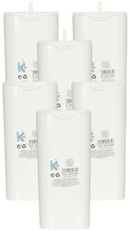 Arte r Radiatorbak luchtbevochtiger - 6x - waterverdamper - wit - kunststof 21x9 cm