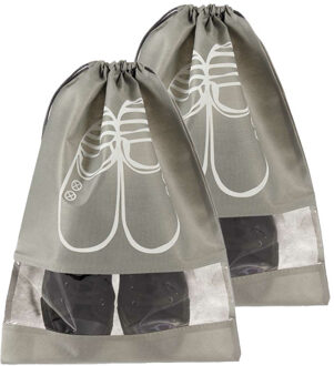Arte r Schoenentas/reistas - grijs - 2x paar - 1.5 x 36 x 43 cm - reis opbergtas