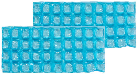 Arte r Set van 2x stuks herbruikbare flexibele koelelementen/icepacks 13 x 9 x 20 cm - Koelelementen Blauw