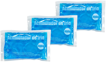 Arte r Set van 4x stuks herbruikbare flexibele koelelementen/icepacks 22,5 x 14,5 x 3 cm - Koelelementen Blauw