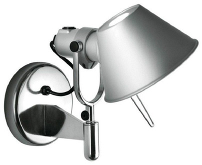 Artemide Tolomeo Faretto Wandlamp met switch - Aluminium