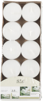 arti casa Geurtheelichtjes - 10x stuks - jasmijn - wit - was/paraffine - 3,5 uur