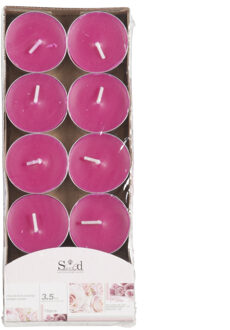 arti casa Geurtheelichtjes - 10x stuks - roos - roze - was/paraffine - 3,5 uur