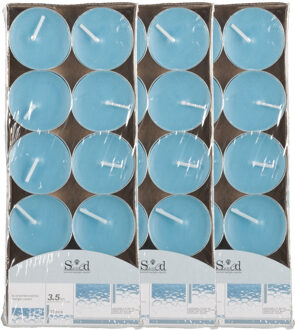 Arti Casa Geurtheelichtjes - 30x stuks - oceaan - blauw - was/paraffine - 3,5 uur