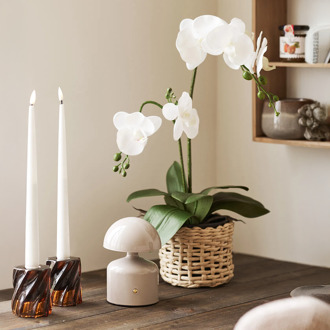 Artichok Andrea metalen oplaadbare tafellamp grijs