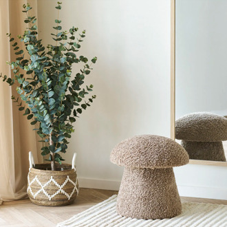 Artichok Beer poef teddy bruin - Ø45 x 45 cm