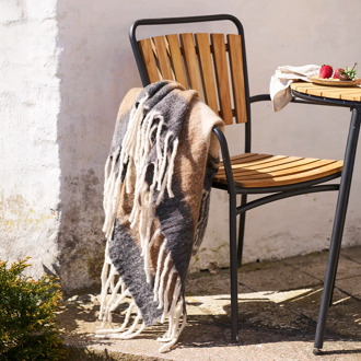 Artichok Bobbie plaid zwart/bruin - 170 x 130 cm