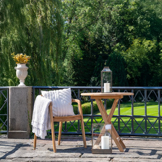 Artichok Claudette houten tuinstoel naturel Bruin