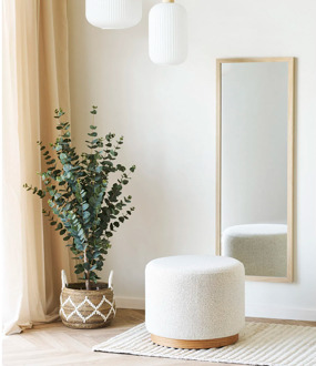 Artichok Dawn ronde poef zand - Ø 50 x 41 cm