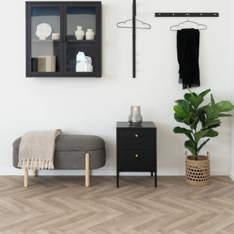 Artichok Dieks bouclé bankje met opbergruimte bruin - 98 x 48 cm