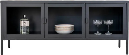 Artichok Ellis metalen tv meubel zwart - 130 x 40 cm
