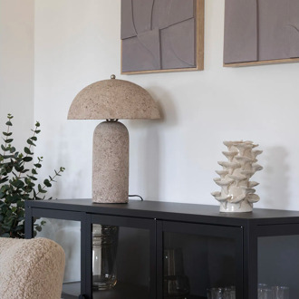 Artichok Florian tafellamp van papier maché grijs - Ø 36,5 x 49,5 cm