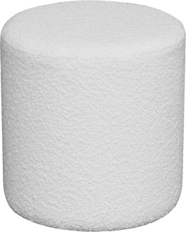 Artichok Jip bouclé poef wit - Ø 34 cm