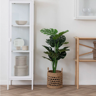 Artichok Joah travertijn voorraadpot beige - Ø 10 x 6,5 cm