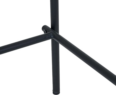 Artichok Justus barkruk met houten leuning bruin - stoffen zitvlak - 66 cm