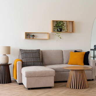 Artichok Koen bamboe wandplank naturel - 70 x 15 cm Bruin