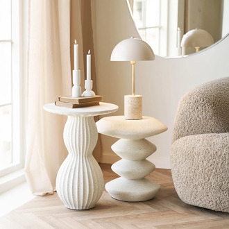 Artichok Lily marmer tafel lamp zand - Ø 25 x 45 cm