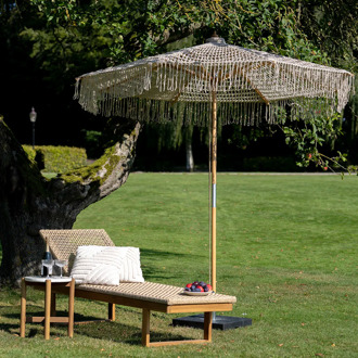 Artichok Malou gevlochten parasol beige - Ø 250 cm