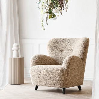 Artichok Marley fauteuil teddy lichtbruin