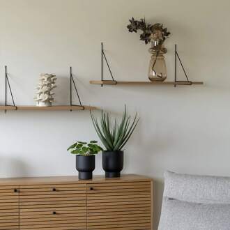 Artichok Mick houten wandplank naturel - 80 x 29 cm Bruin