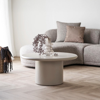 Artichok Nelson ronde houten salontafel beige - Ø 80 cm