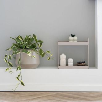 Artichok Pepijn metalen bijzettafel beige - 30 x 15 cm