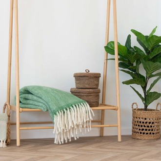 Artichok Petra wollen plaid groen - 170 x 130 cm