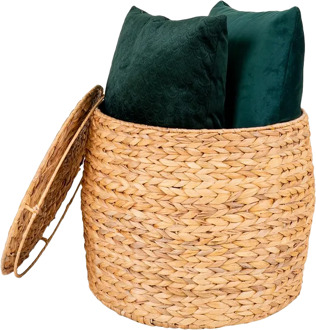 Artichok Pleun waterhyacint bijzettafel met opbergruimte - Ø43 x 34 cm Bruin