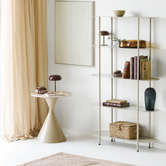 Artichok Riana metalen boekenkast beige - 90 x 150 cm