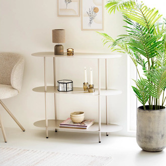 Artichok Riana metalen boekenkast beige - 90 x 81 cm