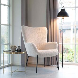 Artichok Rosemarie teddy fauteuil gebroken wit