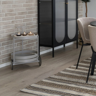 Artichok Sebas metalen trolley lichtgrijs - met wielen