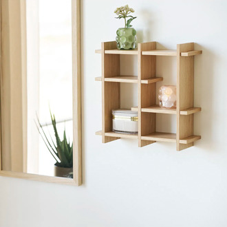 Artichok Sien houten wandkast naturel - 40 x 40 cm Bruin