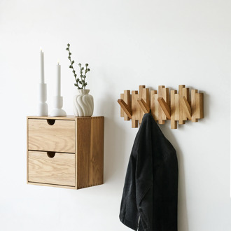 Artichok Sophie eikenhouten kapstok naturel Bruin