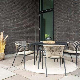 Artichok Tuva tuintafel polywood - Ø120 cm Zwart