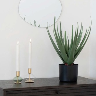 Artichok Wieke kandelaar goud - set van 2 Groen