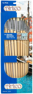 Artico Penselen set Rond - 12 delig