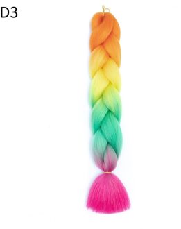 Artificia Multicolor Lange Synthetische Gradiënt Twist Vlechten Paardenstaart Haarverlenging 33