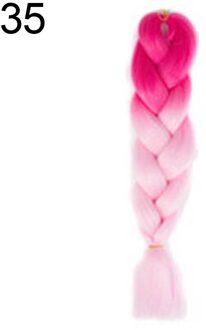 Artificia Multicolor Lange Synthetische Gradiënt Twist Vlechten Paardenstaart Haarverlenging 35